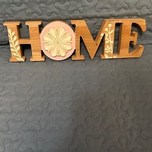 Rustic Brown ‘HOME' Wall Decor